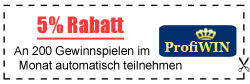 5% Rabatt Gutschein für Profiwin