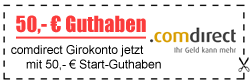 50,- € Guthaben für comdirect bank Girokonto