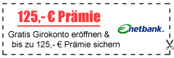 Kostenloses netbank Girokonto & bis zu 125,- € Prämie als Amazon/Shell Gutschein oder Gutschrift bei netbank
