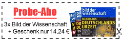 3 Ausgaben Bild der Wissenschaft plus Geschenk