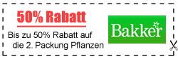 Bis zu 50% Rabatt auf die 2. Packung bei Bakker