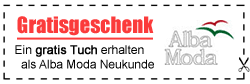 Gratis Tuch für Neukunden bei Alba Moda