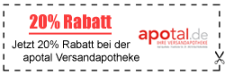20% Rabatt Gutschein für apotal