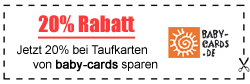 20% Rabatt Gutschein für baby-cards