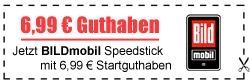 6,99 € Startguthaben auf BILDmobil Speedstick