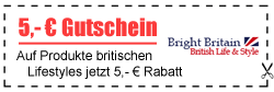 5,- € Gutschein für Bright Britain