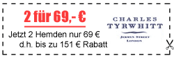 2 Hemden bei Charles Tyrwhitt nur 69,- €