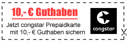 congstar Prepaidkarte mit 10,- € Guthaben