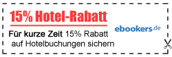 15% Rabatt auf Hotelbuchungen bei ebookers
