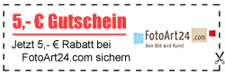 5,- € Gutschein für FotoArt24