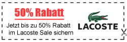 50% Rabatt auf Sale-Artikel bei Lacoste