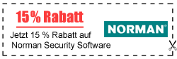 15% Rabatt auf Security Suite, Security Suite pro & Online Backup bei Norman