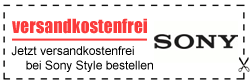 Versandkostenfrei Gutschein für Sony Style